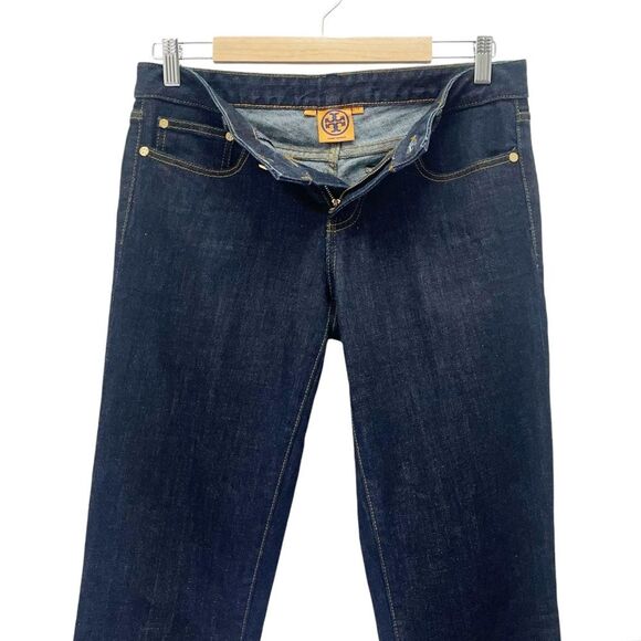 Tory Burch Jeans Low Rise Super Skinny Dark Rinse Wash Extra Long Size 28 | 6 - Picture 5 of 15